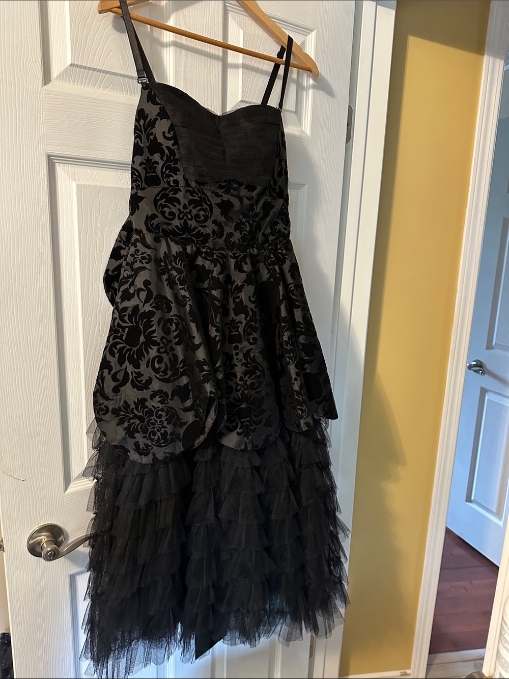 Hell Bunny Black Damask Tulle Gown Ltd Edition